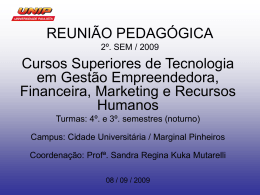 REUNIÃO PEDAGÓGICA 1º SEM/08