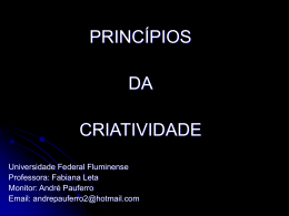 criatividade - Universidade Federal Fluminense