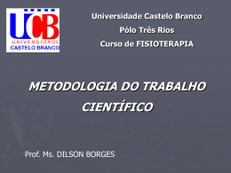 Metodologia Científica - Universidade Castelo Branco