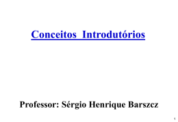 Prof. Sérgio Henrique Barszcz Conceitos Centrais de