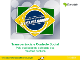 Controle e gestão de estoque - Observatório Social do Brasil
