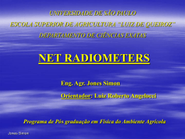 Net Radiometer - LEB/ESALQ/USP