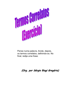 Termos Correlatos - Sérgio Biagi Gregorio