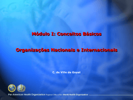 Organizações Nacionais e Internacionais