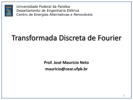 Aula 3 Transformada Discreta de Fourier TDF