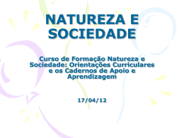 NATUREZA E SOCIEDADE.Professores