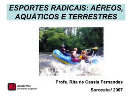 esportes radicais: aéreos, aquáticos e terrestres