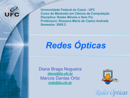 Redes Ópticas - Universidade Federal do Ceará