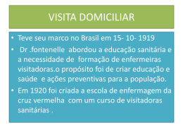 VISITA DOMICILIAR - Universidade Castelo Branco