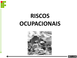 RISCOS OCUPACIONAIS