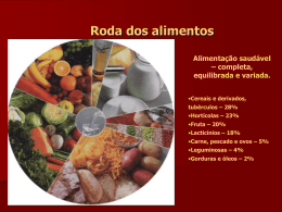 Alimentação saudável Apresentação PowerPoint