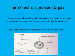 Termômetro a pressão de gás