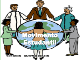O que é Movimento Estudantil (apresentação de Power Point)