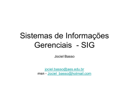Sistemas de Informações Gerenciais - SIG