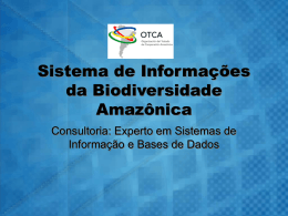 Sistema de Informações da Biodiversidade Amazônica