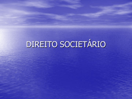 DIREITO SOCIETÁRIO