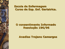 Anadias T. Camargos - O consentimento Informado