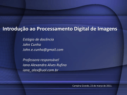 Introdução ao Processamento Digital de Imagens
