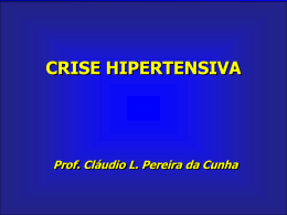 Crise Hipertensiva - Hospital de Clínicas/UFPR