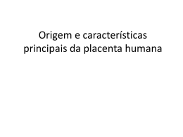 Origem e características principais da placenta humana