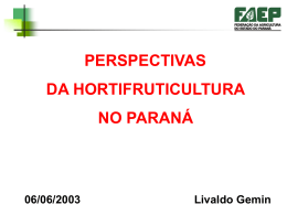 Perspectivas da Fruticultura no Paraná