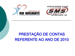 Slide 1 - Prefeitura de Rio Brilhante
