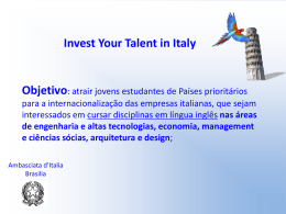 Roberto Spandre: Invest your talent in Italy.