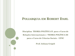 Poliarquia em Robert Dahl