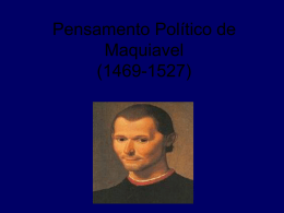 Pensamento Político de Maquiavel (1469