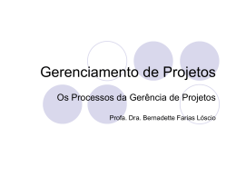 3 - Processos da Gerência de Projeto