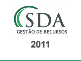 2011 - SDA - GR | Gestão de Recursos