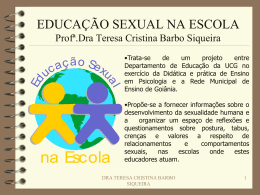 Educação Sexual na Família e na Escola