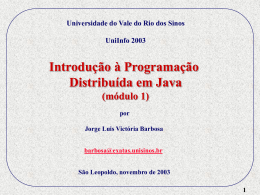 Introdução à Programação Distribuída em Java