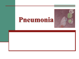 Pneumonia - Universidade Castelo Branco