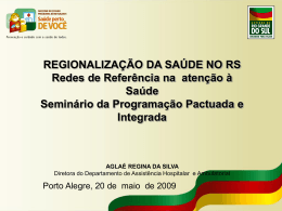 ppi regionalização - Secretaria da Saúde