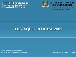 Os 10 municípios com maior Idese 2009