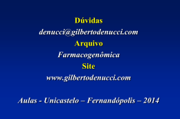 Farmacogenômica - Gilberto De Nucci . com