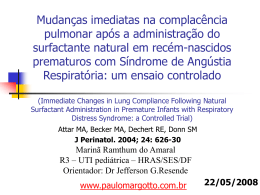 Immediate Changes in Lung Compliance Following Natural