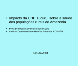 Impacto da UHE Tucuruí sobre a saúde das populações rurais da