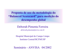 “Balanced Scorecard” para medição do desempenho global
