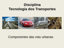 Componentes das vias urbanas