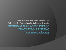 Regionalização do espaço brasileiro: leituras contemporâneas
