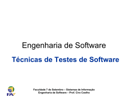 Testes de software - técnicas - fa7-trabalhos