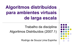 Algoritmos distribuídos para ambientes virtuais de larga - PUC-Rio