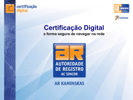 Certificado Digital - Kaminskas Corretora de Seguros