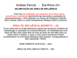 Análise parcial - EIA RIMA C5+ Delimitação da área de influência