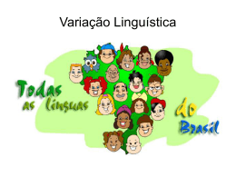 Sequência didática Variação linguística E. M. Vilma de Faria