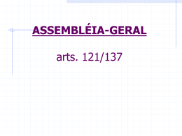 ASSEMBLÉIA-GERAL arts. 121/137