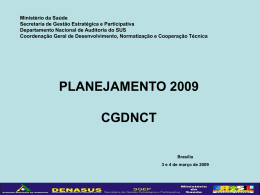 Apresentação da CGDNCT – Palma