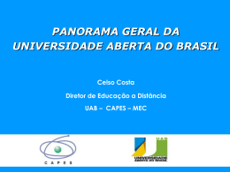 Panorama Geral da Universidade Aberta do Brasil.